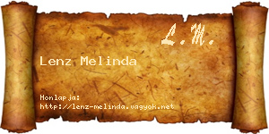 Lenz Melinda névjegykártya