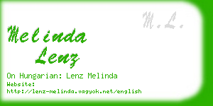 melinda lenz business card